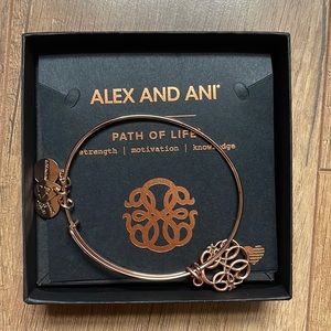 Alex and Ani rose gold Path of Life bracelet